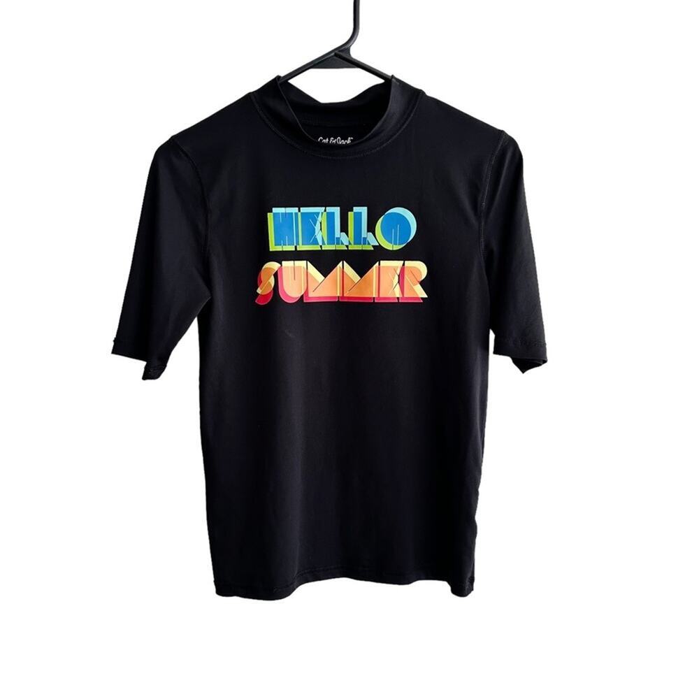 Cat & Jack Hello Summer Short Sleeve Rash Guard Large
